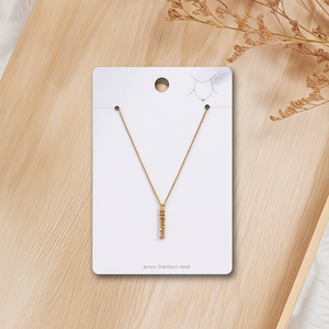 Collar con colgante de letra de acero inoxidable para mujer, joyería de moda - Product Image 2