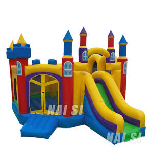 Thương mại cầu vồng lâu đài bouncy tuyết trắng và bảy chú lùn nhà nảy Bouncer lâu đài nhảy nhà kết hợp bơm hơi - Product Image 5