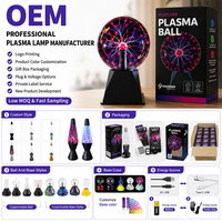 Lámpara de Plasma de Escritorio Ahorradora de Energía, Personalizable al por Mayor, con Respuesta Táctil, Bola de Plasma para Decoración de Oficina o Sala de Estudio