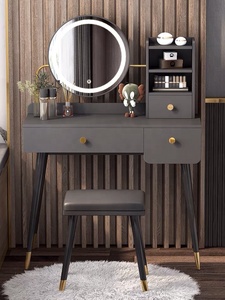 New Modern Dressing Table Quarto Set Mesa De Maquiagem Móveis De Madeira Dresser Mesas Com Espelho Luminoso Para Quarto - Product Image 3