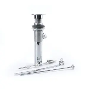 Bathroom Faucet Vanity Sink Metal Pop-Up Drain Stopper Assembly With Lift Rod And Overflow