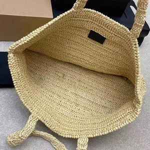 Sac fourre-tout en paille tissé à la main personnalisé 2025 pour femmes, sac de plage tendance ajouré avec fermeture éclair et doubles poignées - Product Image 3
