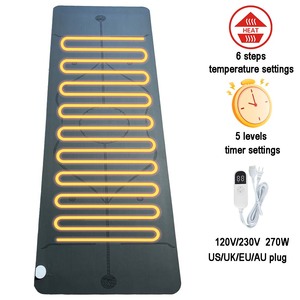 Tapis de Pilates personnalisé avec motif, 6 niveaux de réglage de la température, 183x68CM, tapis de yoga chauffant antidérapant en caoutchouc PU pour le bien-être - Product Image 5