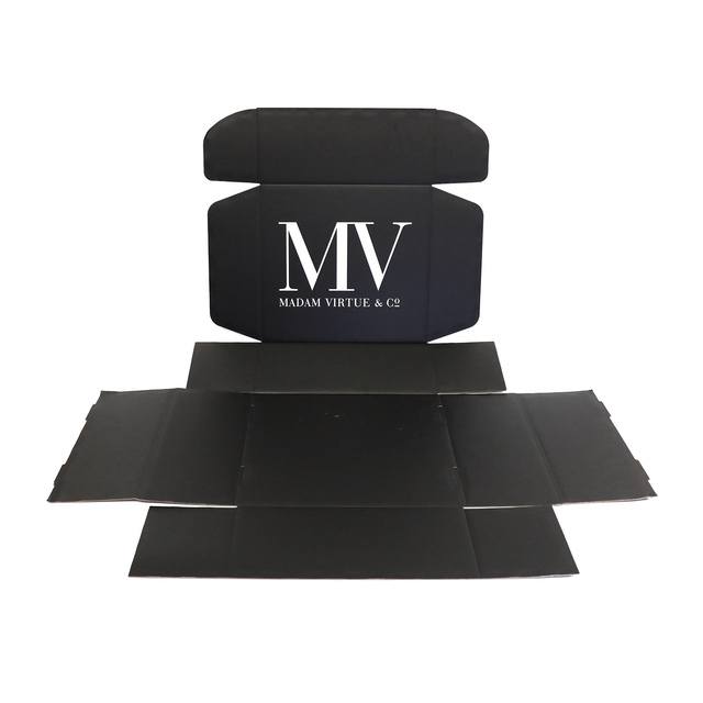 Eco Friendly Biodegradable Corrugated Mailer Box Custom Logo Printed Apparel Packaging Box Recycled Paper Foldable Shipping Box