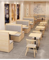 Meubles de restaurant en bois massif, tables et chaises de restaurant, banquette, ensemble de restaurant, table basse et chaise, table à manger
