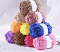 Space Dyed Fancy Feather Mink Yarn Pure Nylon Knitting Crocheting Weaving Yarn
