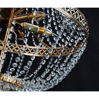 LUYI Nouvelle Décoration de Mariage Lustre Rideau de Perles en Cristal Plaqué Métal Fer Forgé pour Événements de Mariage Décoration de Scène Luminaire de Plafond