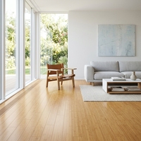 Plancher en bois de bambou d'ingénierie à finition lisse, best-seller, pour le sol du salon, du couloir de la résidence