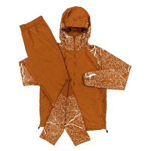 Lightweight Acid Wash <b>Men's</b> Two-Piece Tracksuit Set Breathable Hooded Windbreaker Jacket Full-Length Trousers Drawstring Closure - Product Image 1