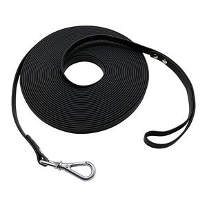 스냅 후크와 도매 사용자 정의 XXL <span class=keywords><strong>PVC</strong></span> 개 리드 가죽 끈 3M-20M 긴 친환경 XS 크기 럭셔리 장식 리벳 사용자 정의 색상 - Product Image 1