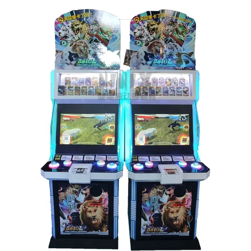 Game center arcade video game coin operated beasts of war card game machine