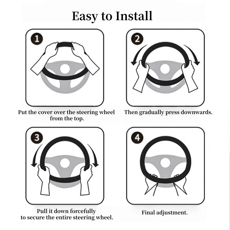 Universal 15 Inch Carbon Fiber Pattern Steering Wheel Cover | Youzeshi Brand | Car SUV Interior Acce