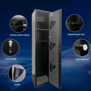 Bền Chất Lượng Cao Lớn Thép Chống Cháy Súng An Toàn Với Vân Tay Điện Tử Kỹ Thuật Số Khóa Và Chìa Khóa Lưu Trữ An Toàn - Product Image 5