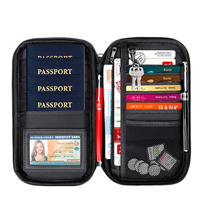 YHX OEM/ODM sac de documents ignifuge RFID bloquant le porte-passeport pour l'argent de voyage pochette de rangement pour carte de crédit étui de sécurité familial