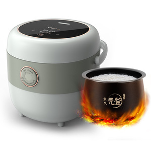 Bear Mini Rice Cooker DFB-B16C1 3L Smart Timer For 1-2 People Cooking Porridge Soup <b>Drum</b> Shape Electric <b>Plastic</b> Housing - Product Image 4