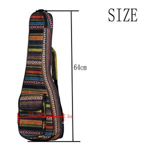 กระเป๋าใส่ยูคูเลเล่แบบพิเศษ สไตล์ชาติพันธุ์ ขนาด 23 นิ้ว พร้อมบุผ้าฝ้าย 6 มม. ทนทาน สีสันสดใส สายสะพายปรับได้ - Product Image 5