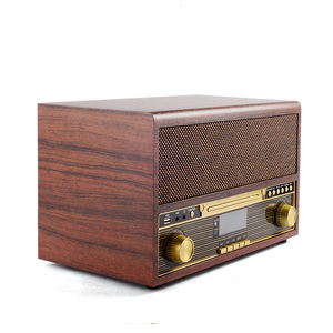 Radio Portátil Clásica de Madera <span class=keywords><strong>FM</strong></span> AM SW al por Mayor, Mini Altavoz Personalizado, Radio Retro de 3 Bandas con USB, TF y Altavoz Bluetooth - Product Image 4