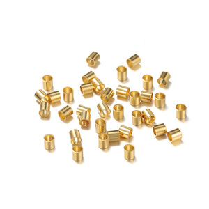 Tubes de positionnement en acier inoxydable plaqué or, perles de séparation pour la fabrication de bijoux, fournitures de perlage, diamètre 5 mm - Product Image 1