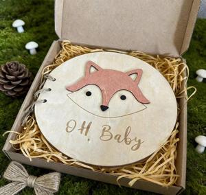 Factory Premium Wooden Baby Shower Guest Book <b>Gift</b> Round Wooden Cover Party <b>Memory</b> Book Ideal Baby Shower <b>Gift</b> for New Parents - Product Image 1