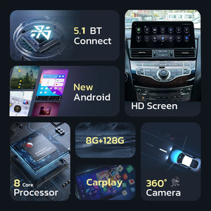 Radio para Auto AOONAV de 12.3'' con Android para Infiniti QX60 JX35 2011-2019, Pantalla Táctil con Modo Paisaje, Unidad Inalámbrica con Carplay - Product Image 4