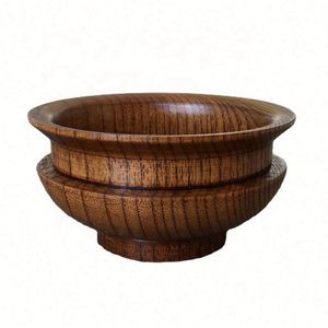 <b>Creative</b> Mongolian Style Milk Tea Bowl Round Butter Tibetan Wooden Bowl - Product Image 3