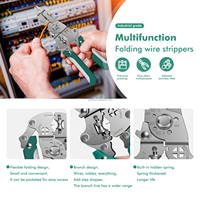 Nouvelle conception, pince à dénuder et à sertir pliable 9 en 1, pince multifonctionnelle pour électriciens et outils de réparation à domicile