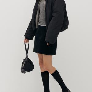 Jupe mi-longue en velours fin noir, nouvelle collection printemps-été, Dongdaemun, Corée du Sud - Product Image 5