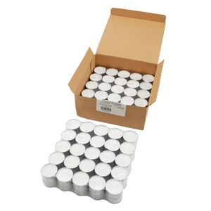 Oem nhà máy tự nhiên Sáp parafin Nến 4 giờ 8 giờ Thời gian đốt cháy màu trắng trà ánh sáng nến - Product Image 5