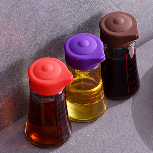 Silicone Capped Oil Dispenser 70Ml Leak Resistant <b>Kitchen</b> Condiment Bottle For Travel And Storage - Product Image 2