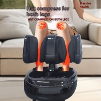 Masseur de jambe complet détaché Esthéticienne à compression d'air Shiatsu Pétrissage Roulant Vibration Veau Jambe Massage des pieds Machine avec chaleur