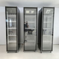 Réfrigérateur à vin et bière à double porte, mécanique, monotempérature, vitrine verticale
