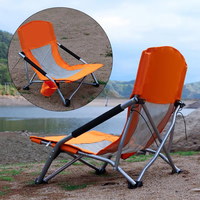 Chaises de plage en aluminium Baichuang, chaises pliantes portables avec dossier et porte-gobelet pour le camping, la pêche, les voyages, les barbecues, utilisation en extérieur