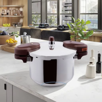 Casserole à pression en acier inoxydable 304 de qualité alimentaire avec verrouillage de sécurité pour cuisson rapide et anti-rouille, tailles 3L/4L/5L pour usage quotidien OEM ODM