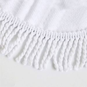 Custom Logo Printed Round Fringe <b>Beach</b> <b>Towel</b> Sand Free Quick Dry <b>Microfiber</b> for Summer Activities - Product Image 6