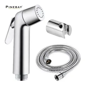 PINEBAY New Fashion Bathroom ABS Plastic Easy Control Hand Shower Hotel Handheld Bidet Sprayer WC Toilet Shattaf Set For Woman