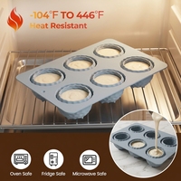 Moule à gâteau en silicone SILIKOLOVE Factory, 6 cavités, forme litchi, antiadhésif platine LFGB, sans BPA, 100 % silicone alimentaire