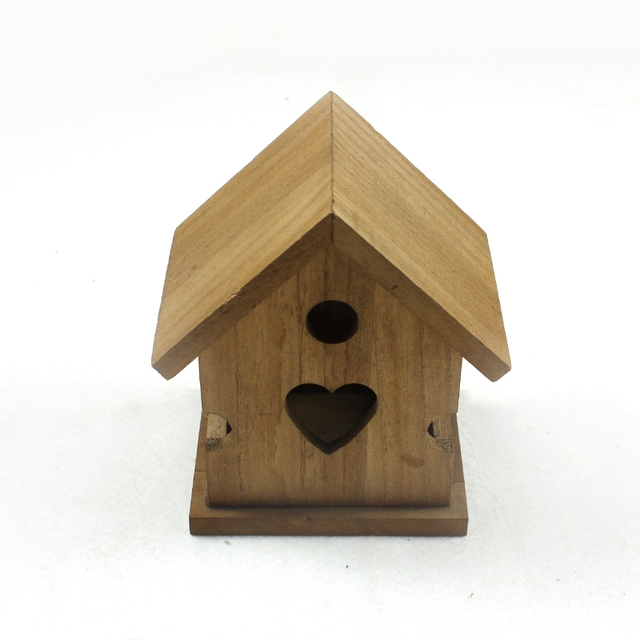 Creative Wooden Bird Nest, Outdoor Garden Can hang Decorative Bird Feeder, Graffiti Can Be Created Outdoor Bird House