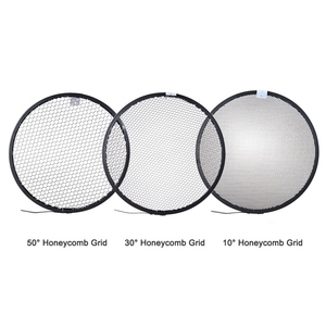 Abat-jour de diffuseur de réflecteur standard Elinchrom Mount 7 " / 180mm avec grilles en nid d'abeille 10 ° 30 ° 50 ° - Product Image 5