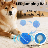 LED EVA Einfacher Interaktiver USB-Aufladbarer RGB Mehrfarbiger Leuchtender Hundeball Haustier-Spielzeug mit Automatischer Beleuchtung & Vibrationsfunktionen