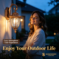 Lampe murale LED vintage d'extérieur en aluminium moulé, étanche IP54, pour jardin, balcon, style européen, luminaire décoratif pour villa