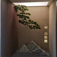 Bonsaï artificiel suspendu en pin, racines sculptées en plastique, recyclable, décoration paysagère suspendue, ornement de plafond pour hall d'hôtel, 0,8-3M