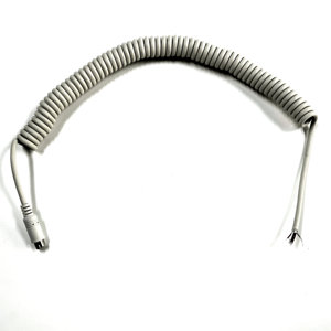 Spiralkabel <span class=keywords><strong>Seige</strong></span> Grau DIN 5-polig Weiblich Frei Offen Gewickelt PVC PUR Spirallängskabel Verlängerungskabel - Product Image 4