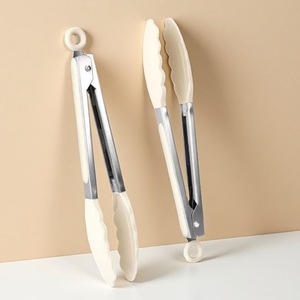 Silicone Food <b>Tongs</b> 9 Inch High Heat Resistant <b>Kitchen</b> BBQ Grill Oven Safe Utensils - Product Image 2