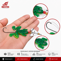 Red Eyeds Échantillon Gratuit Leurre Souple Spinner Frog 6G à Hameçon Simple pour Eau Douce, Kit de Pêche en Gros