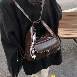 Bolso de cuero estilo hobo retro de gran capacidad para mujer, nuevo bolso de hombro. - Product Image 4