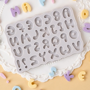 Phim hoạt hình Hạnh Phúc sinh nhật Silicone khuôn sô cô la fondant nướng DIY trang trí khay nhựa nến tráng miệng Bảng trang trí túi - Product Image 2