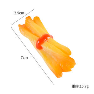 Assiette de snacks simulée, Frites, Modèle alimentaire, Accessoires de porte-clés DIY, Jeu de rôle, Jeu alimentaire, Accessoires photo - Product Image 5