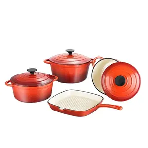 Best Selling Kitchen Crofton Cast Iron Le Creuse Kitchenwares Enameled Cookware Set