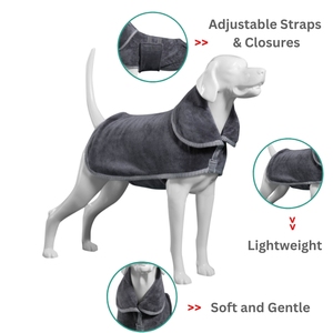 Bata Spa de microfibra para perros Diseño de doble capa Superabsorbente Hecho en Turquía En stock - Product Image 5