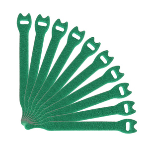 Wholesale 12x250mm Green Back-to-back Nylon Hook And Loop Cable Ties <strong>Organize</strong> Storage Straps For Home Office Classroom Fastener - Product Image 2